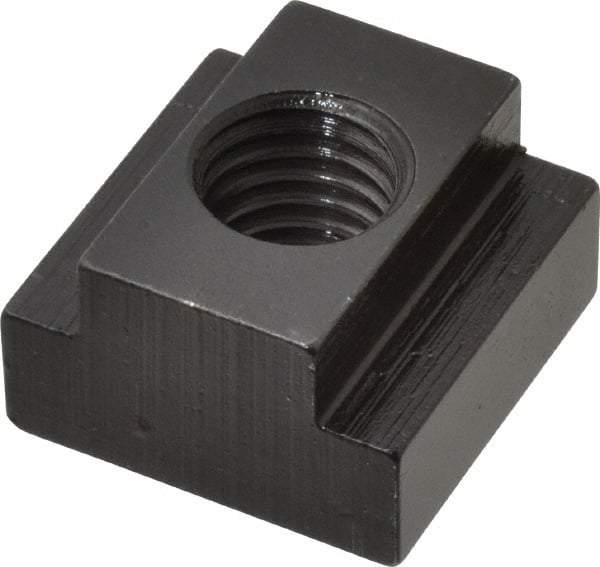 TE-CO - 5/8-11 Blind Tapped T Slot Nut - 3/4" Slot Width, 1-1/4 x 15/32" Base Width x Height, 1-1/4 x 3/4" OAL x Height - USA Tool & Supply