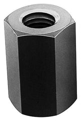 Made in USA - 1/2-13 x 5/8-11 UNC, 1-1/4" OAL Steel Standard Coupling Nut - Zinc-Plated Finish, 3/16" Width Across Flats - USA Tool & Supply