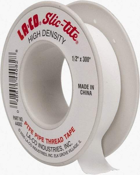 LA-CO - 1" Wide x 300" Long General Purpose Pipe Repair Tape - 3 mil Thick, -450 to 550°F, White - USA Tool & Supply