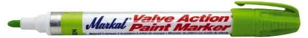 Markal - Light Green Lead-Free Paint Marker - Fiber Tip, Alcohol Base Ink - USA Tool & Supply