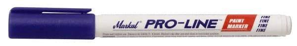 Markal - Blue Liquid Enamel-Based Paint Marker - Fine Tip, Alcohol Base Ink - USA Tool & Supply