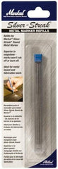 Markal - Metallic Silver Graphite Petroleum Base Marker - Fine Tip - USA Tool & Supply