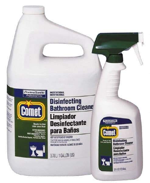 Comet USA LLC - 32 oz Spray Bottle Liquid Bathroom Cleaner - Citrus Scent, Disinfectant, General Purpose Cleaner - USA Tool & Supply