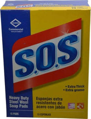 Value Collection - Steel Wool Scouring Soap Pad - Heavy-Duty, Blue/Gray - USA Tool & Supply