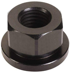 Gibraltar - 7/16-20, 1" Flange Diam, 9/16" High, 3/4" Across Flats, Flange Nut - Grade 12L14 Steel, Black Oxide Finish, 5/32" Flange Height, TCMAI - USA Tool & Supply