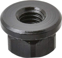 TE-CO - 3/8-16, 7/8" Flange Diam, 1/2" High, 11/16" Across Flats, Flange Nut - Grade 12L14 Steel, Black Oxide Finish, 1/8" Flange Height, TCMAI - USA Tool & Supply