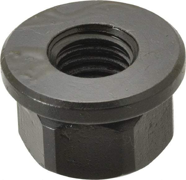 TE-CO - 5/8-11, 1-3/8" Flange Diam, 13/16" High, 1-1/16" Across Flats, Flange Nut - Grade 12L14 Steel, Black Oxide Finish, 3/16" Flange Height, TCMAI - USA Tool & Supply