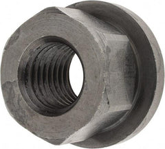 TE-CO - 3/4-10, 1-5/8" Flange Diam, 1" High, 1-1/4" Across Flats, Flange Nut - Grade 12L14 Steel, Black Oxide Finish, 1/4" Flange Height, TCMAI - USA Tool & Supply