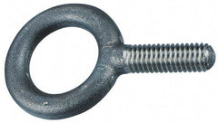 Gibraltar - 9,370 Lb Capacity, Stainless Steel, 1-8 Thread, Fixed Lifting Eye Bolt - Fully Threaded, 2-1/2" Shank, 2-1/2" Thread Length, No Shoulder - USA Tool & Supply