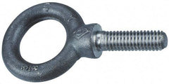 Gibraltar - 8,800 Lb Capacity, Alloy Steel, 7/8 Thread, Fixed Lifting Eye Bolt - Fully Threaded, 2-1/4" Shank, 2-1/4" Thread Length, Shoulder - USA Tool & Supply