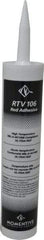 Momentive Performance Materials - 10 oz Cartridge Red RTV Silicone Joint Sealant - 500°F Max Operating Temp, 20 min Tack Free Dry Time, 24 hr Full Cure Time, Series RTV100 - USA Tool & Supply