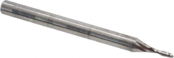 OSG - 0.05", 0.156" LOC, 1/8" Shank Diam, 1-1/2" OAL, 2 Flute, Solid Carbide Square End Mill - Single End, Uncoated, Spiral Flute, 30° Helix, Centercutting, Right Hand Cut, Right Hand Flute, Series 492 - USA Tool & Supply