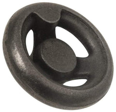 Value Collection - 10", 3 Spoke Offset Handwheel - 2" Hub, Aluminum, Plain Finish - USA Tool & Supply