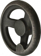 Gibraltar - 4", 3 Spoke Offset Handwheel - 1.2" Hub, Cast Iron, Plain Finish - USA Tool & Supply