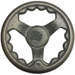 Gibraltar - 6", 3 Spoke Offset Handwheel - 1.4" Hub, Cast Iron, Plain Finish - USA Tool & Supply