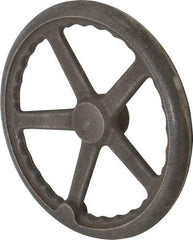 Gibraltar - 12", 3 Spoke Offset Handwheel - 2.2" Hub, Cast Iron, Plain Finish - USA Tool & Supply