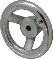 Value Collection - 4", 3 Spoke Offset Handwheel - 1.2" Hub, Cast Iron, Plain Finish - USA Tool & Supply