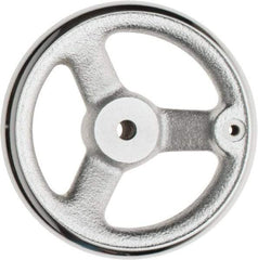 Value Collection - 5", 3 Spoke Offset Handwheel - 1.3" Hub, Cast Iron, Plain Finish - USA Tool & Supply