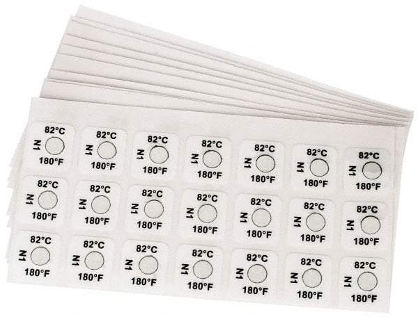 Tempil - 38°C Temp Indicating Label - 1 Rating - USA Tool & Supply