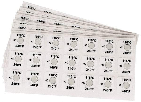 Tempil - 116°C Temp Indicating Label - 1 Rating - USA Tool & Supply