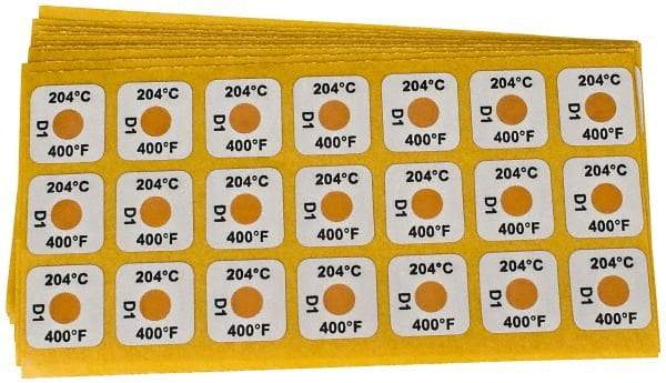 Tempil - 204°C Temp Indicating Label - 1 Rating - USA Tool & Supply