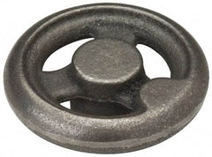 Gibraltar - 3", 3 Spoke Straight Handwheel - 1.1" Hub, Cast Iron, Plain Finish - USA Tool & Supply