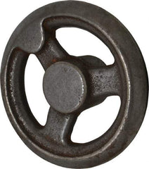 Gibraltar - 4", 3 Spoke Straight Handwheel - 1.2" Hub, Cast Iron, Plain Finish - USA Tool & Supply