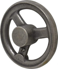 Gibraltar - 5", 3 Spoke Straight Handwheel - 1.4" Hub, Cast Iron, Plain Finish - USA Tool & Supply
