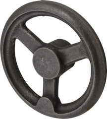 Gibraltar - 6", 3 Spoke Straight Handwheel - 1-1/2" Hub, Cast Iron, Plain Finish - USA Tool & Supply