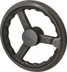 Gibraltar - 8", 3 Spoke Straight Handwheel - 1.8" Hub, Cast Iron, Plain Finish - USA Tool & Supply
