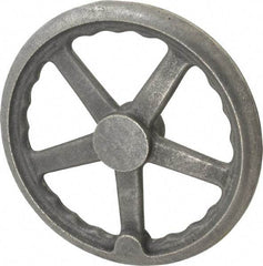 Gibraltar - 10", 3 Spoke Straight Handwheel - 2" Hub, Cast Iron, Plain Finish - USA Tool & Supply