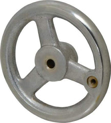 Gibraltar - 5", 3 Spoke Straight Handwheel - 1.4" Hub, Cast Iron, Chrome Plated Finish - USA Tool & Supply