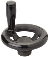 Value Collection - 10", 3 Spoke Offset Handwheel with Revolving Handle - Plastic, Plain Finish - USA Tool & Supply