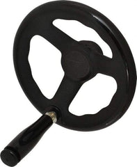 Value Collection - 6-1/4", 3 Spoke Offset Handwheel with Revolving Handle - Plastic, Plain Finish - USA Tool & Supply