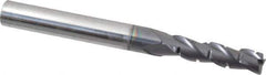 ProMax - 7/32" Diam, 3/4" LOC, 3 Flute Solid Carbide Roughing & Finishing Corner Radius End Mill - AlTiN Finish, 2-1/2" OAL, 1/4" Shank Diam, Straight Shank, 35° Helix, Centercutting, Regular Length - USA Tool & Supply