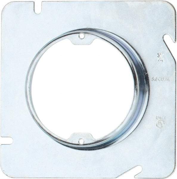 Cooper Crouse-Hinds - Electrical Outlet Box Steel Square Cover - USA Tool & Supply
