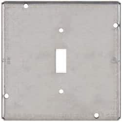 Cooper Crouse-Hinds - Electrical Outlet Box Steel Square Surface Cover - USA Tool & Supply