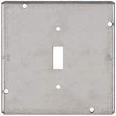 Cooper Crouse-Hinds - Electrical Outlet Box Steel Square Surface Cover - USA Tool & Supply