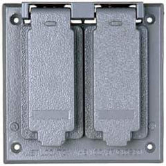 Cooper Crouse-Hinds - Electrical Outlet Box Aluminum Weatherproof Cover - Includes Gasket - USA Tool & Supply