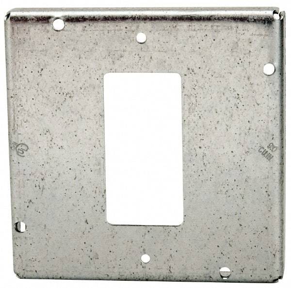 Cooper Crouse-Hinds - Electrical Outlet Box Steel Square Surface Cover - USA Tool & Supply