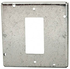 Cooper Crouse-Hinds - Electrical Outlet Box Steel Square Surface Cover - USA Tool & Supply