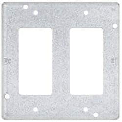 Cooper Crouse-Hinds - Electrical Outlet Box Steel Square Surface Cover - USA Tool & Supply