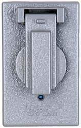 Cooper Crouse-Hinds - Electrical Outlet Box Aluminum Weatherproof Cover - Includes Gasket - USA Tool & Supply