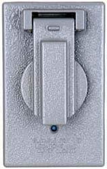 Cooper Crouse-Hinds - Electrical Outlet Box Aluminum Weatherproof Cover - Includes Gasket - USA Tool & Supply