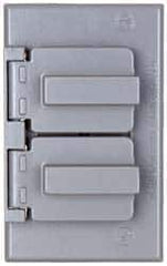 Cooper Crouse-Hinds - Electrical Outlet Box Aluminum Weatherproof Cover - Includes Gasket - USA Tool & Supply