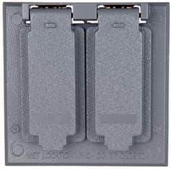 Cooper Crouse-Hinds - Electrical Outlet Box Aluminum Weatherproof Cover - Includes Gasket - USA Tool & Supply