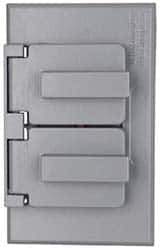 Cooper Crouse-Hinds - Electrical Outlet Box Aluminum Weatherproof Cover - Includes Gasket - USA Tool & Supply