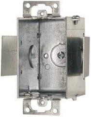Cooper Crouse-Hinds - 1 Gang, (4) 1/2" Knockouts, Steel Rectangle Switch Box - 3" Overall Height x 2" Overall Width x 2-1/2" Overall Depth - USA Tool & Supply