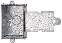 Cooper Crouse-Hinds - 1 Gang, (7) 1/2" Knockouts, Steel Rectangle Switch Box - 3" Overall Height x 2" Overall Width x 2-1/2" Overall Depth - USA Tool & Supply