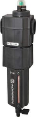 Norgren - 1/2" Port Coalescing Filter - Aluminum Bowl, Manual Drain, 250 Max psi, 0.01 Micron Rating, 3.15" Wide x 11.4" High - USA Tool & Supply